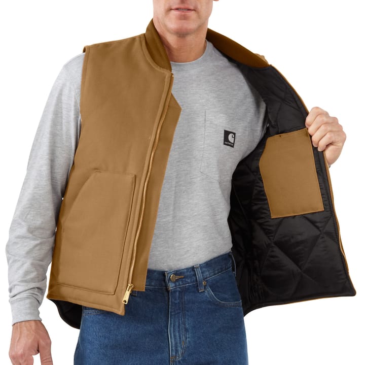 Carhartt Men's V01 Insulated Rib Collar Vest Brown Carhartt Carhartt Men's V01 Insulated Rib Collar Vest Brown Carhartt