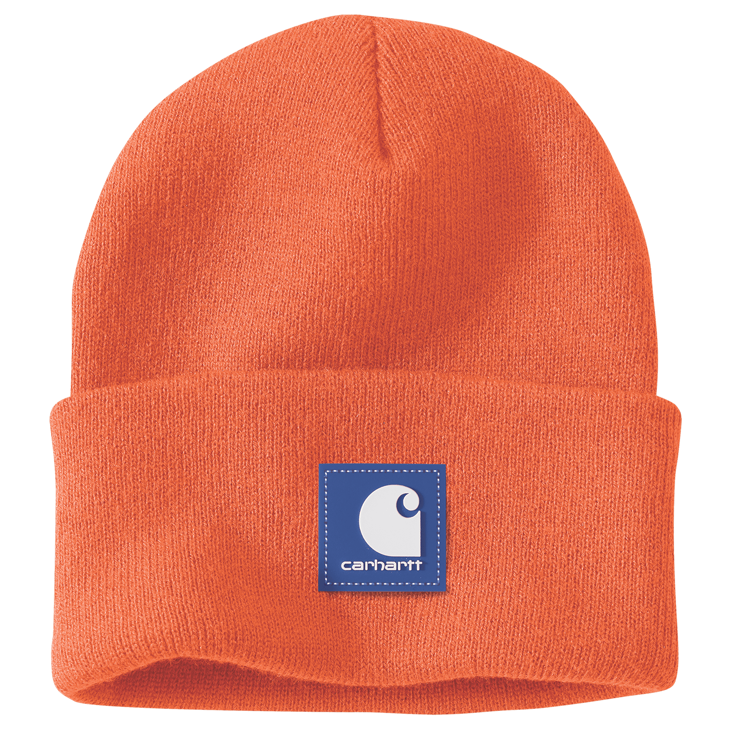 Carhartt Rubber Patch Watch Cap Beanie Brite Orange