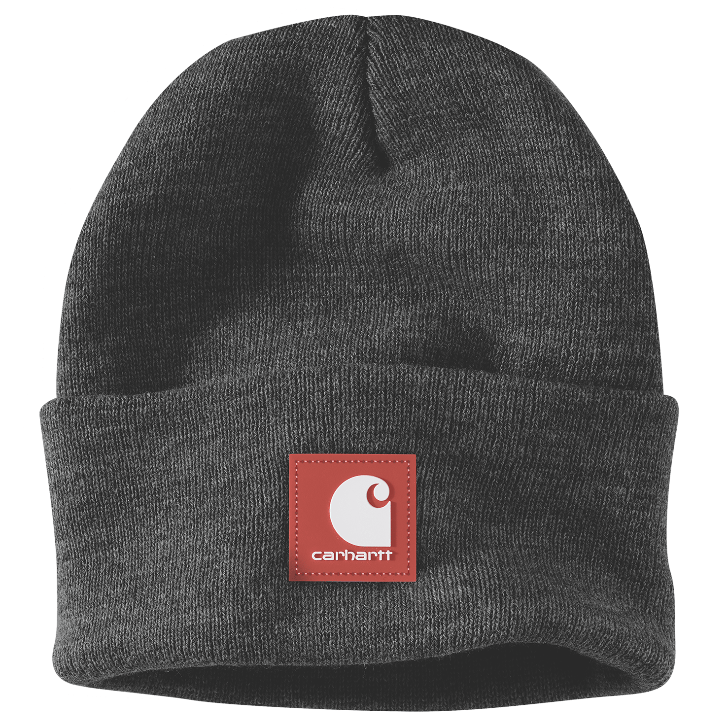 Carhartt Rubber Patch Watch Cap Beanie Coal  Heather