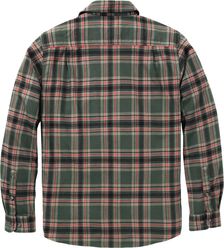Carhartt Men's Hamilton Relaxed Ls Plaid Shirt Forestry Green/amber Terrain Carhartt