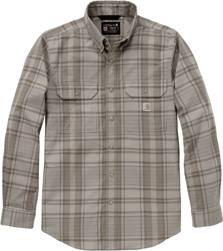 Carhartt Men's Fort Loose Ls Plaid Shirt Gray Dunes Carhartt