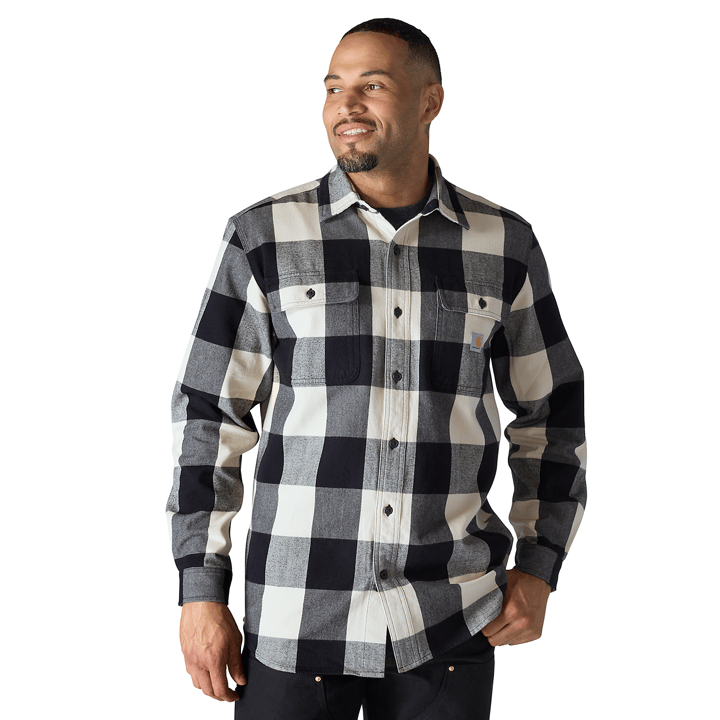 Carhartt Men's Long-Sleeve Plaid Shirt Oat Milk Carhartt Carhartt Men's Long-Sleeve Plaid Shirt Oat Milk Carhartt