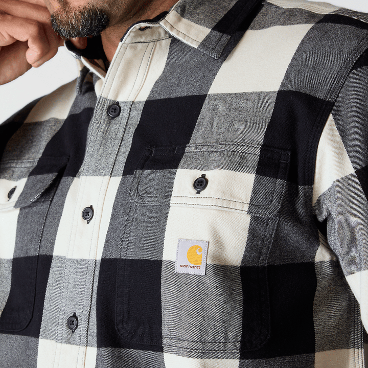 Carhartt Men's Long-Sleeve Plaid Shirt Oat Milk Carhartt Carhartt Men's Long-Sleeve Plaid Shirt Oat Milk Carhartt