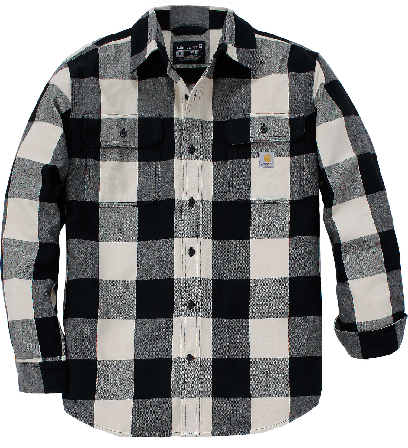 Carhartt Men's Long-Sleeve Plaid Shirt Oat Milk Langermede skjorter S