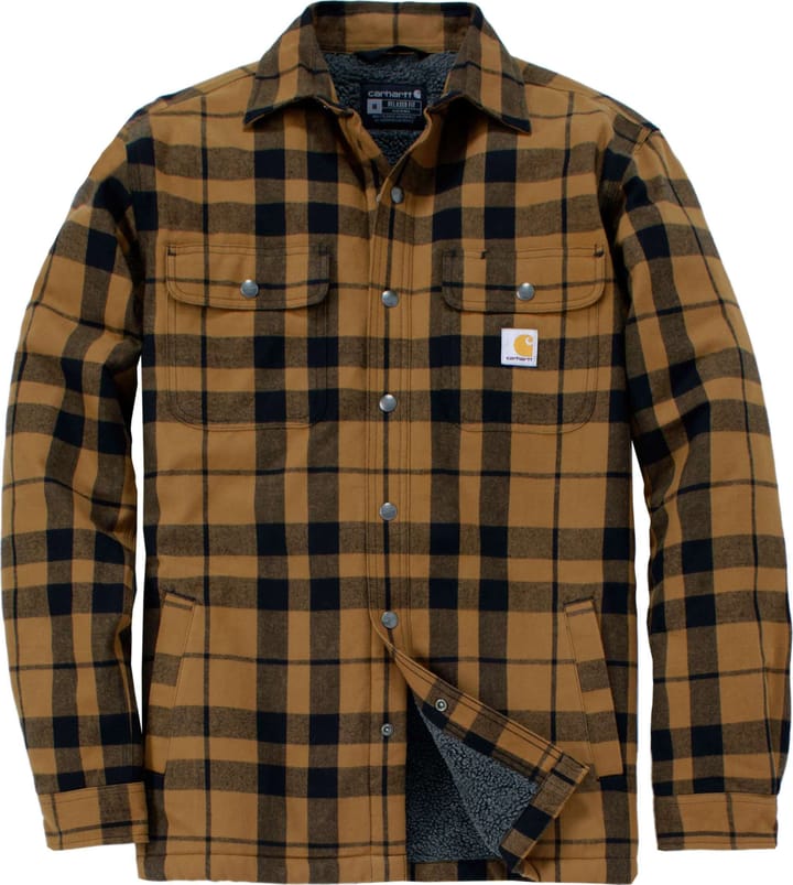 Carhartt Men's Flannel Sherpa-Lined Shirt Jacket Carhartt® Brown Carhartt