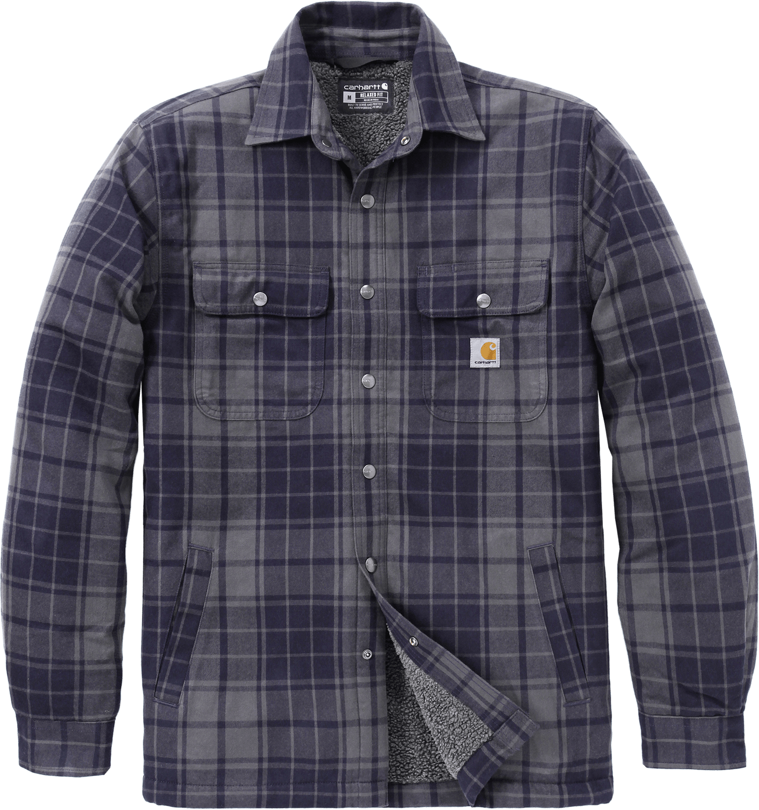 Carhartt Men's Hubbard Plaid Shirt Jac Navy/Shadow