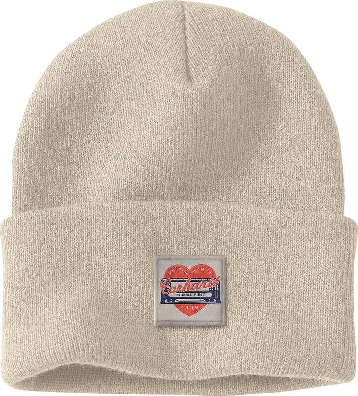 Carhartt Women's Knit Heart Patch Beanie Oat Milk Carhartt Carhartt Women's Knit Heart Patch Beanie Oat Milk Carhartt