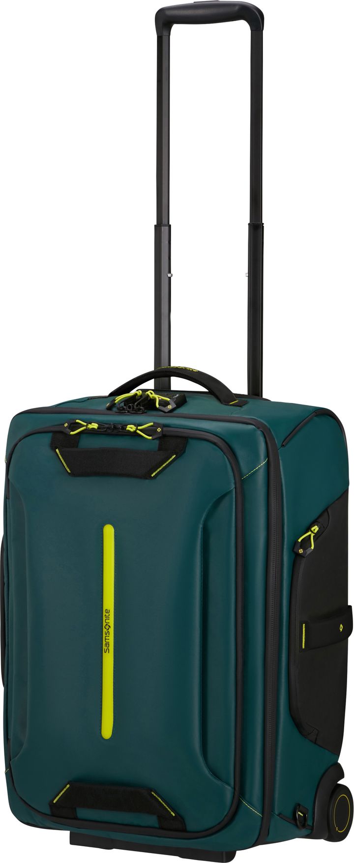 Samsonite Ecodiver Duffle with wheels 55cm backpack Dark Teal/Lime Samsonite