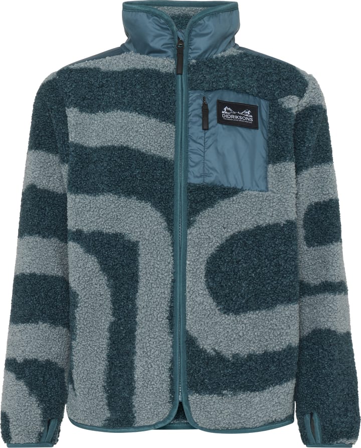 Didriksons Kids' Exa Printed Full Zip 2 Path L Blue Didriksons Didriksons Kids' Exa Printed Full Zip 2 Path L Blue Didriksons