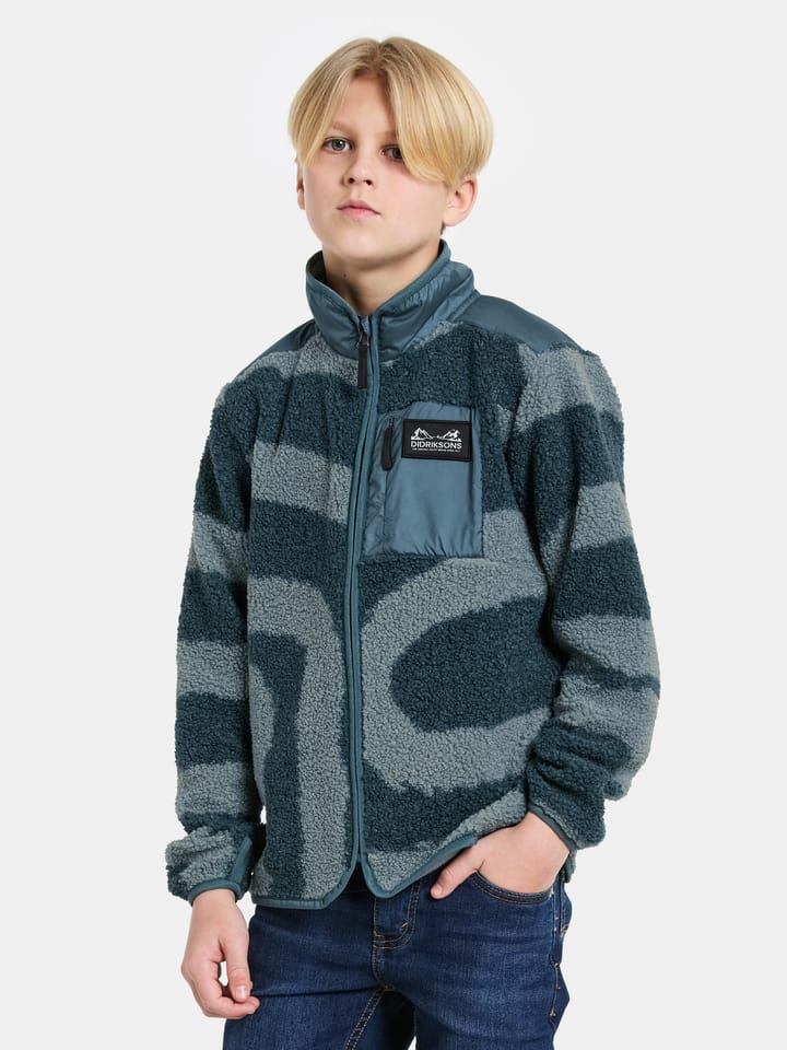 Didriksons Kids' Exa Printed Full Zip 2 Path L Blue Didriksons Didriksons Kids' Exa Printed Full Zip 2 Path L Blue Didriksons