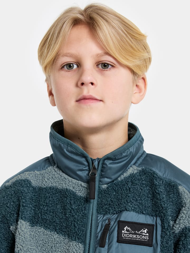 Didriksons Kids' Exa Printed Full Zip 2 Path L Blue Didriksons Didriksons Kids' Exa Printed Full Zip 2 Path L Blue Didriksons