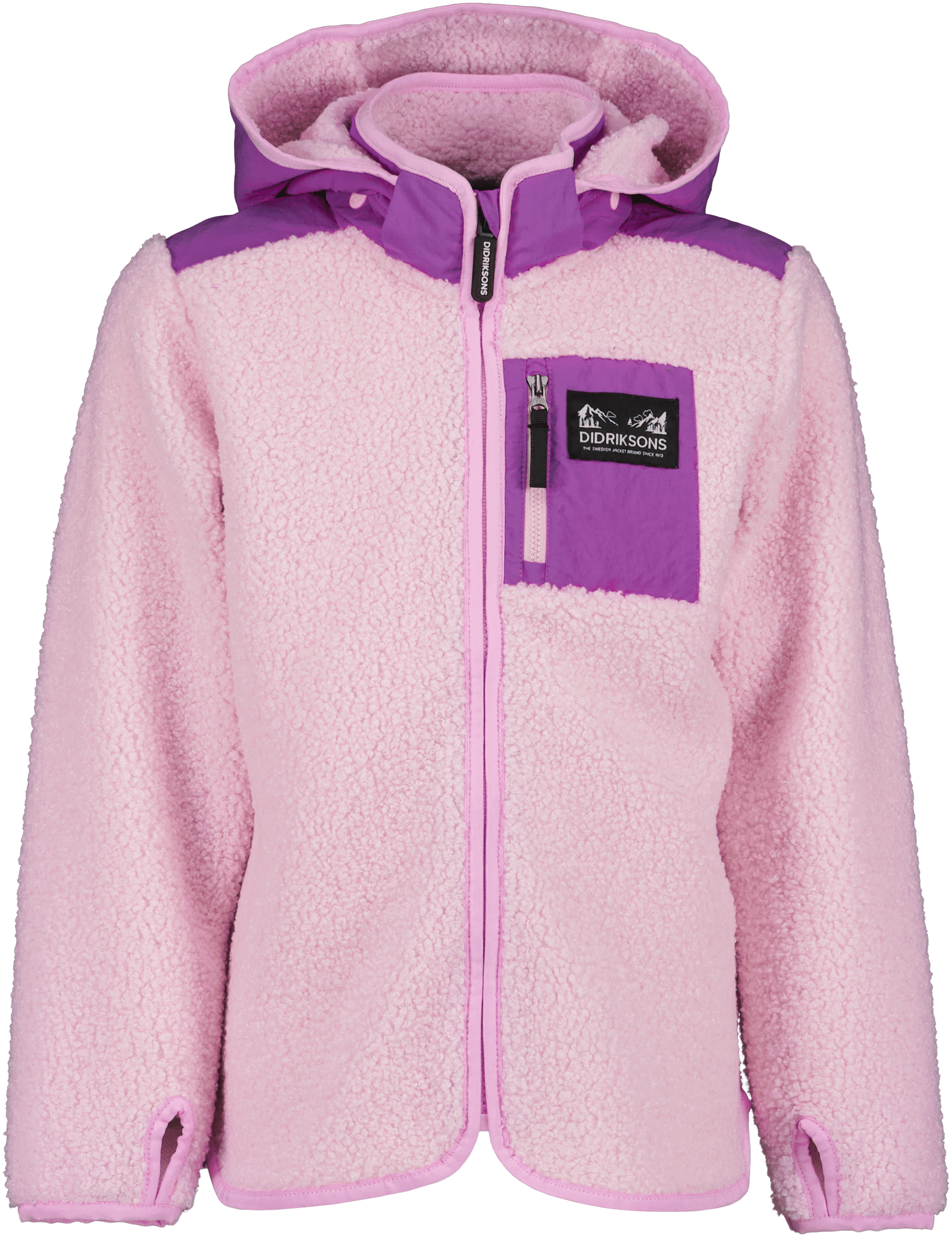Didriksons Kids' Exa Full Zip Orchid