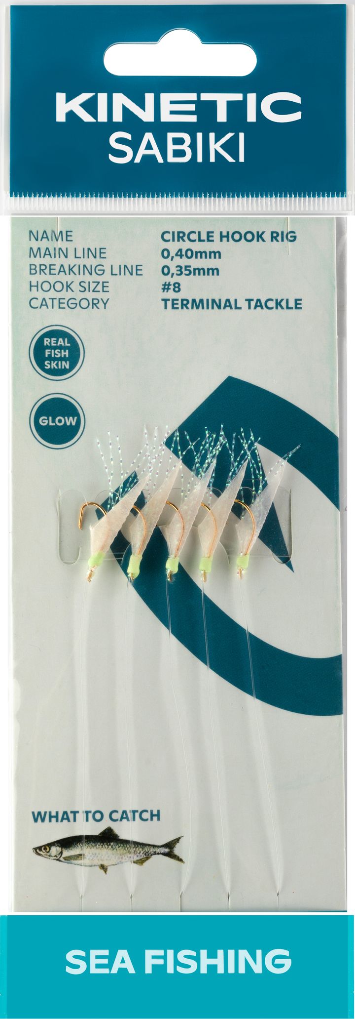 Kinetic Kinetic Sabiki Circle Hook #6 Fishskin/flash Kinetic