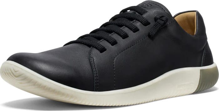 Keen Men's KNX Leather Sneaker Black/Star White Keen