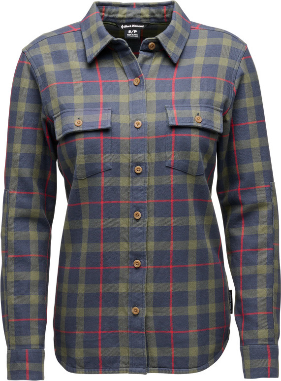 Black Diamond Women's Project Twill Long Sleeve Shirt Charcoal-Tundra Långärmade skjortor L