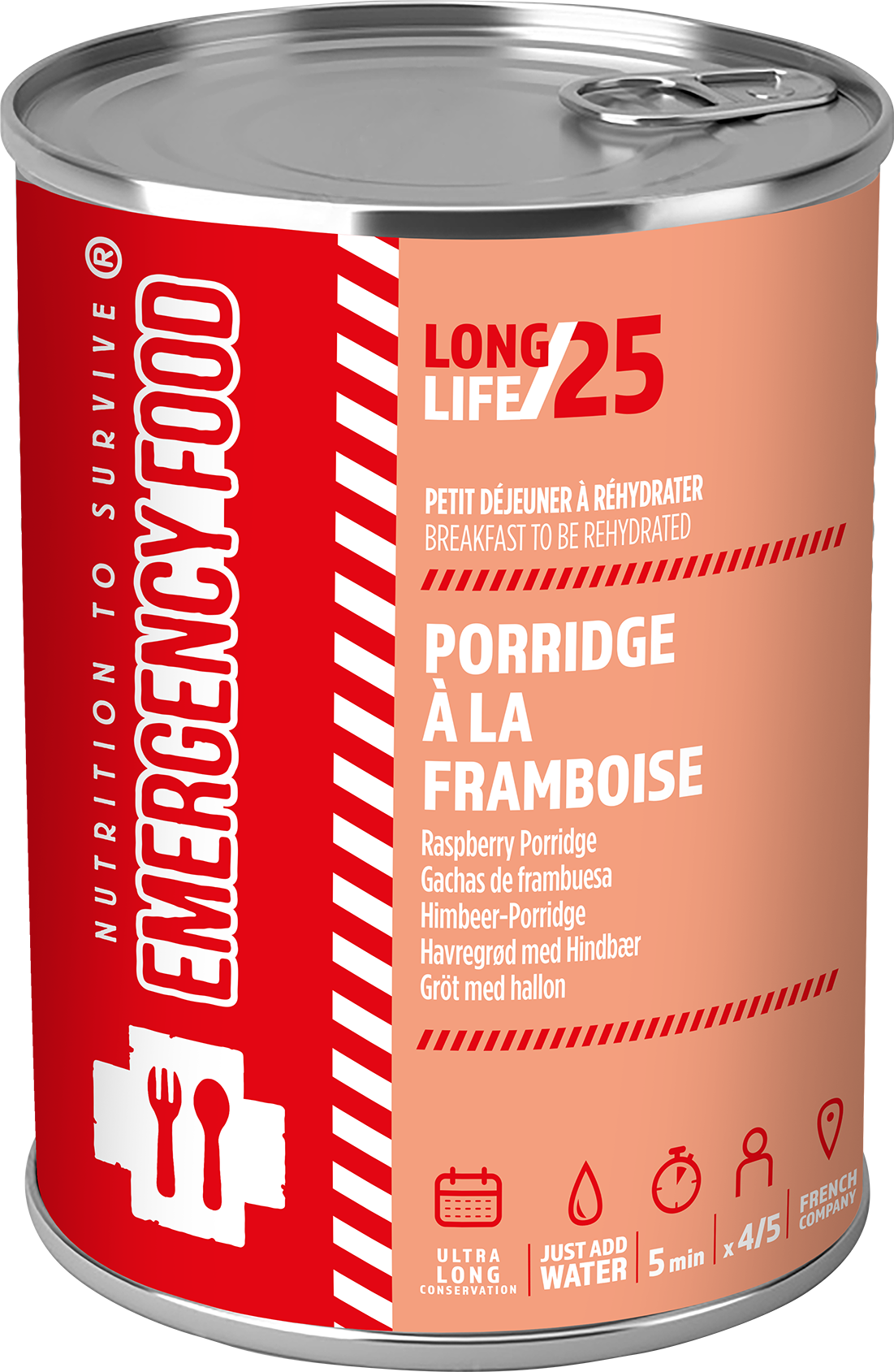 Emergency Food Raspberry Porridge 5-Port Onecolour  OneSize