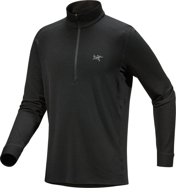Arc'teryx Men's Rho Merino Wool Zip Neck  Black Arc'teryx