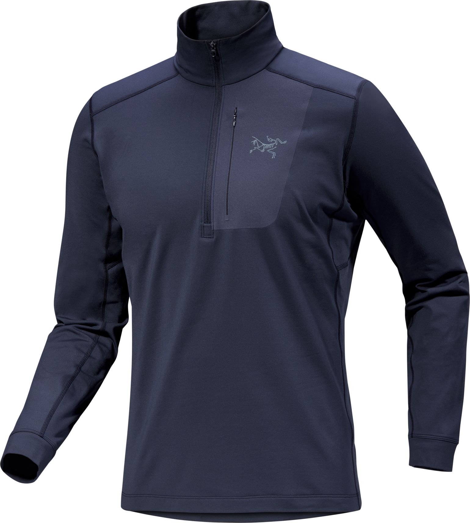 Arc'teryx Men's Rho Lt Zip Neck Black Sapphire