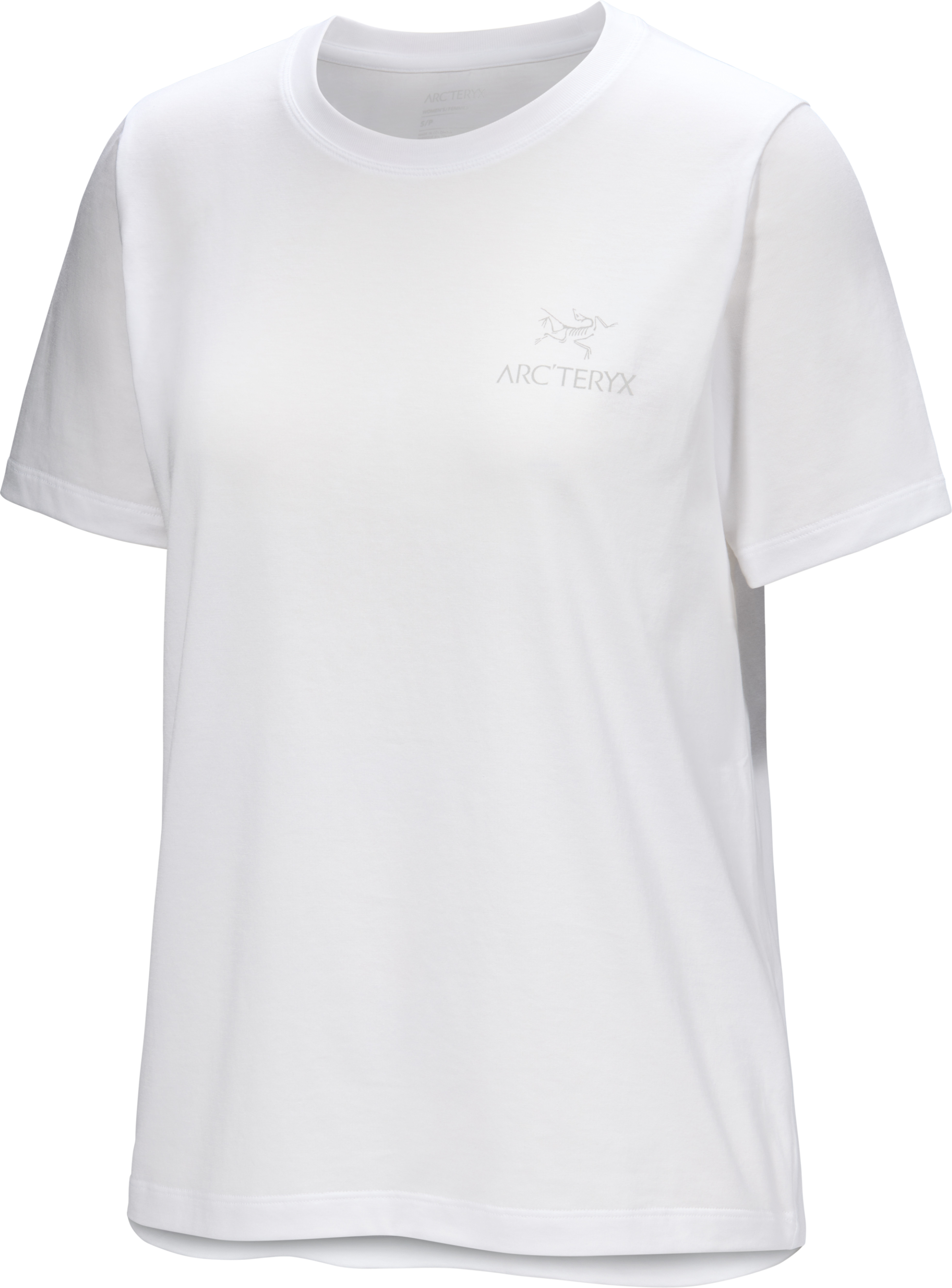 Arc'teryx Women's Kragg Sl Cotton Emblem Crew Shortsleeve White Light T-shirts L