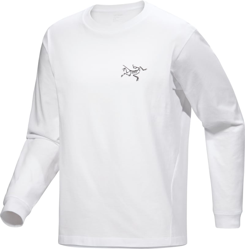 【希少】Arc'teryx Kragg CottonLogoSS M ホワイト Arc'teryx Men's Kragg Cotton Longsleeve White Light / Black