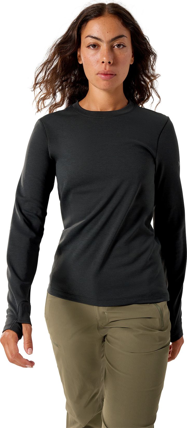 Arc'teryx Women's Taema Thermal Crew Longsleeve Black Heather Arc'teryx Arc'teryx Women's Taema Thermal Crew Longsleeve Black Heather Arc'teryx