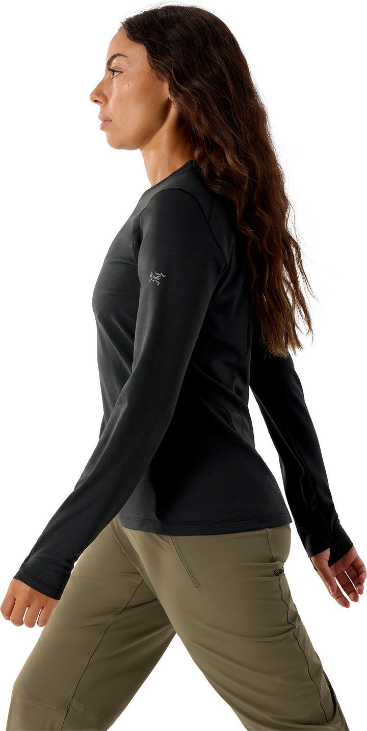 Arc'teryx Women's Taema Thermal Crew Longsleeve Black Heather Arc'teryx