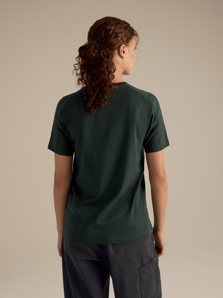Arc'teryx Women's Kragg SL Cotton Emblem Crew Short Sleeve Shirt Dark Jade Arc'teryx