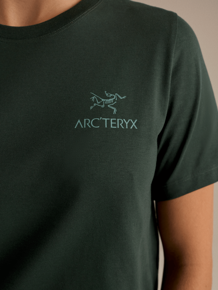 Arc'teryx Women's Kragg SL Cotton Emblem Crew Short Sleeve Shirt Dark Jade Arc'teryx