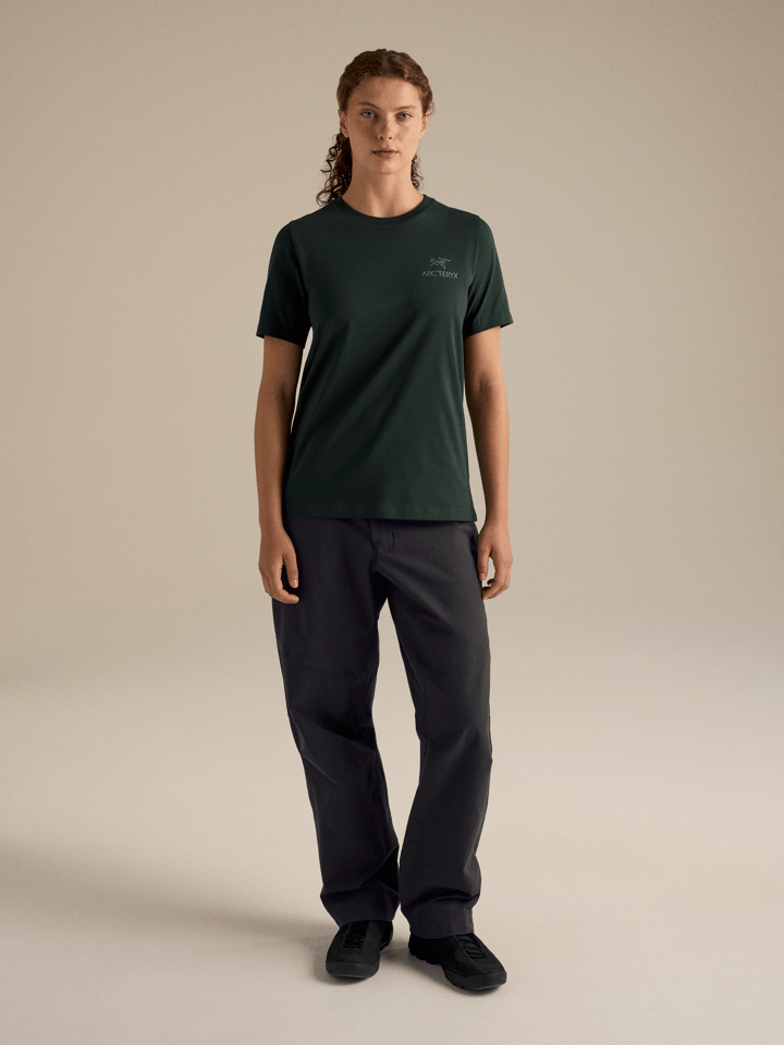 Arc'teryx Women's Kragg SL Cotton Emblem Crew Short Sleeve Shirt Dark Jade Arc'teryx