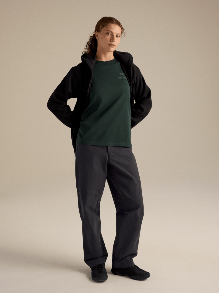 Arc'teryx Women's Kragg SL Cotton Emblem Crew Short Sleeve Shirt Dark Jade Arc'teryx