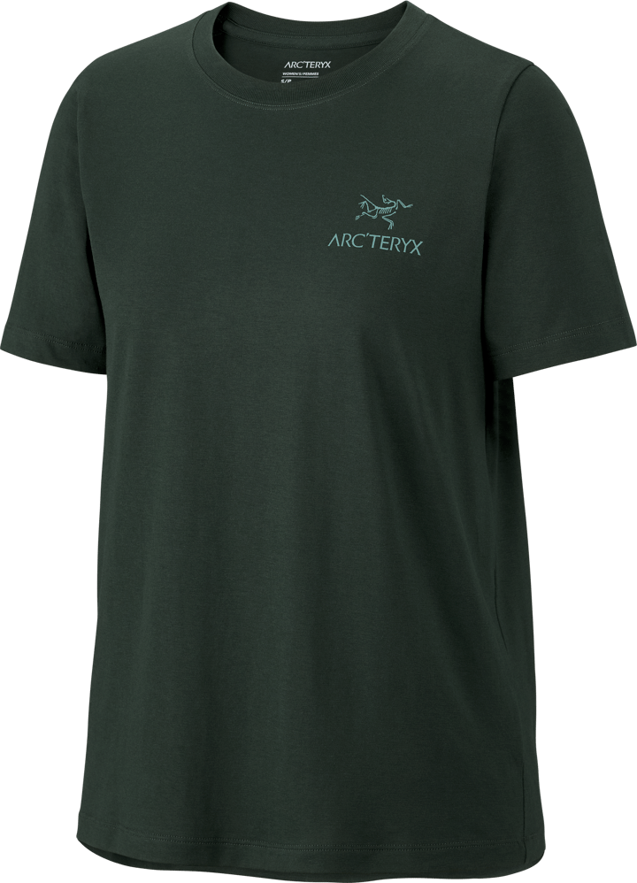 Arc'teryx Women's Kragg SL Cotton Emblem Crew Short Sleeve Shirt Dark Jade Arc'teryx