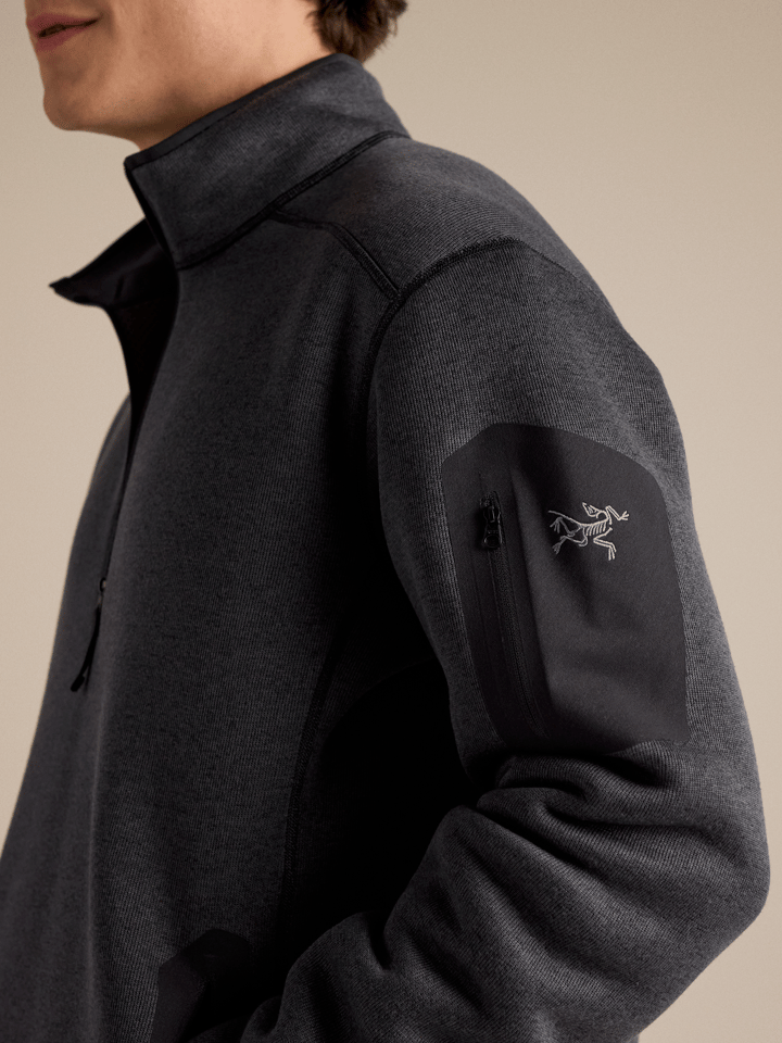 Arc'teryx Men's Covert 1/2 Zip Neck Black Heather Arc'teryx