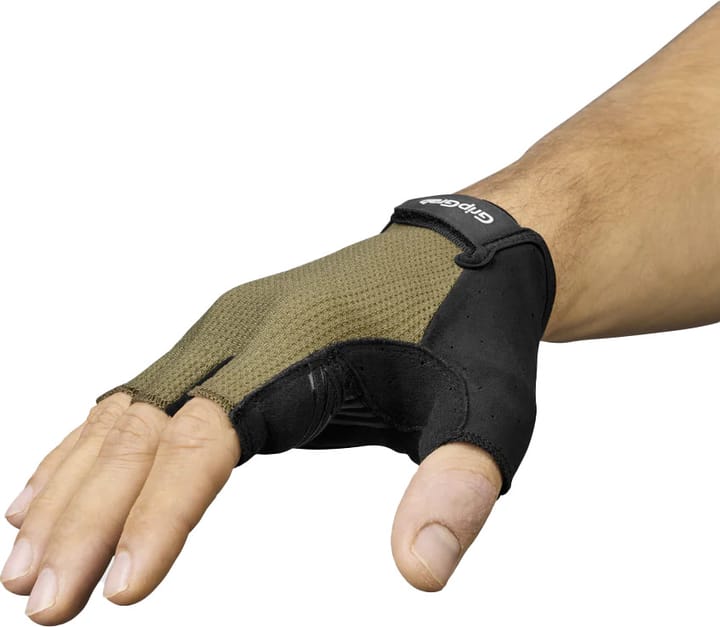 Gripgrab Explr Padded Short Finger Summer Gloves Olive Green Gripgrab