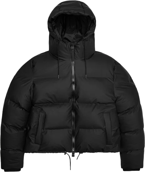 Rains Women's Alta Short Puffer Jacket Black Rains