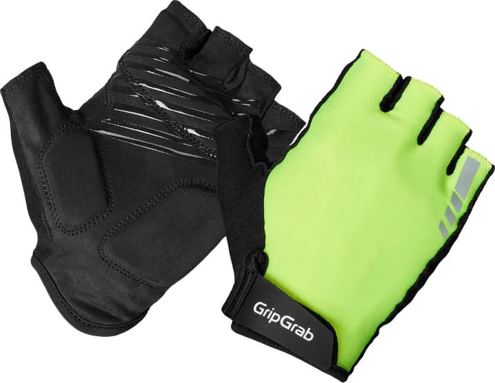 Gripgrab Women's Ride Padded Short Finger Summer Gloves Yellow Hi-vis Gripgrab