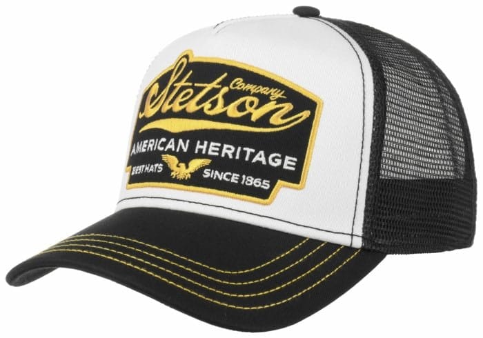 Stetson Trucker Cap American Heritage Black/White/Yellow