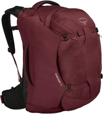 Osprey Women's Fairview 55 Travel Pack Zircon Red Osprey