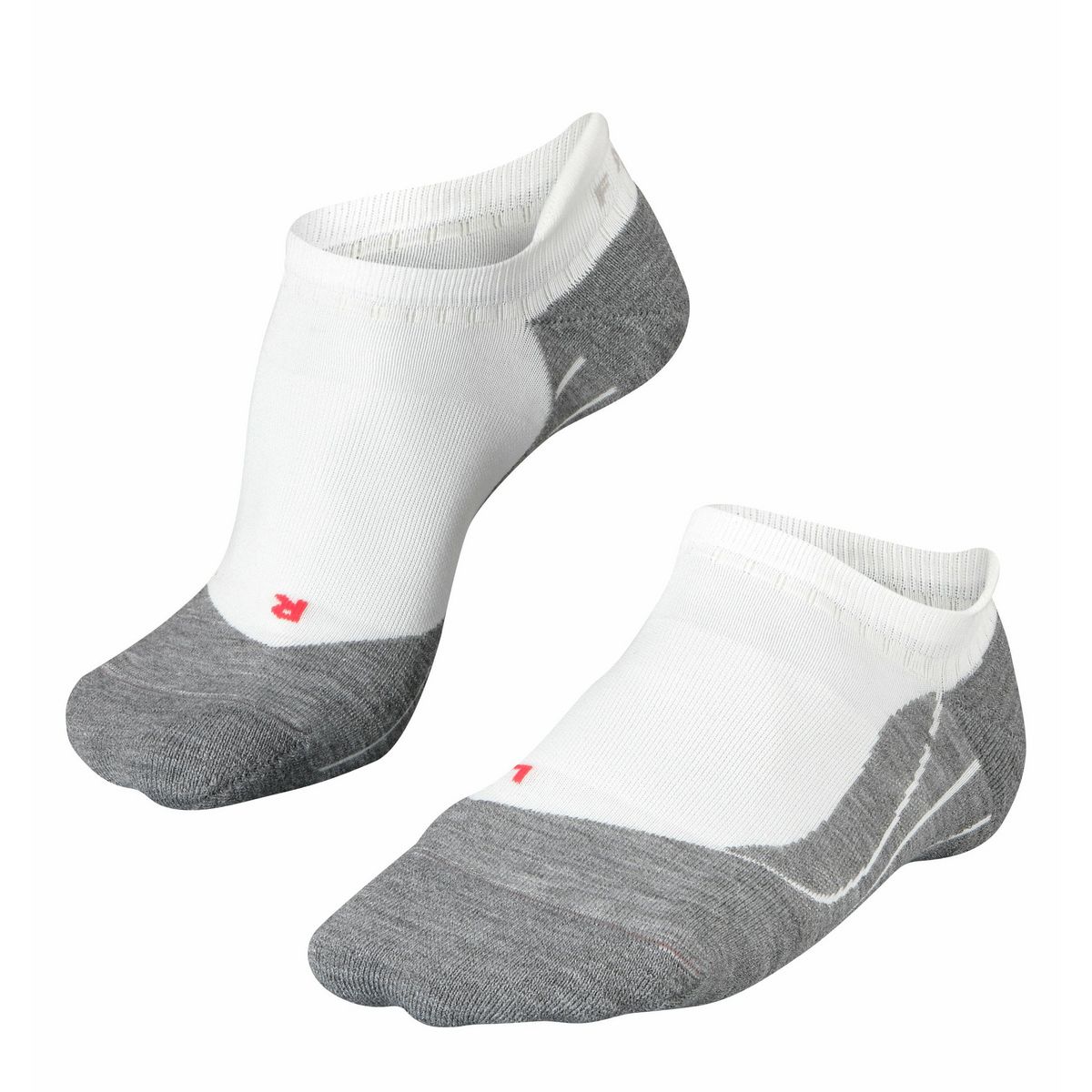 RU4 Invisible Men's Running No Show Socks white-mix