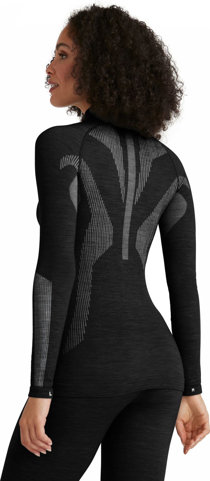 Falke Women's Long Sleeve Zip Wool-Tech Black Falke