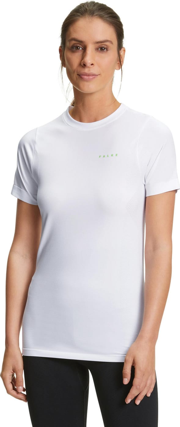 Women's Running T-Shirt Round-neck White Falke