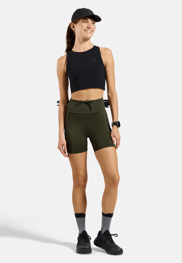 Odlo Women's Tank Crop X-Alp Trail Cargo Black Odlo