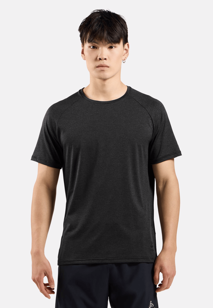 Odlo Men's T-Shirt Crew Neck S/S Essential 365 Black Melange Odlo