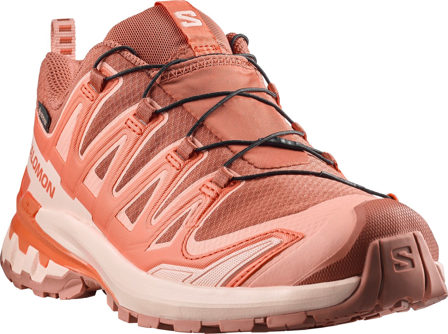 Salomon Women's XA Pro 3d V9 GORE-TEX Pecan Brown / Nectarine / Almond Cream