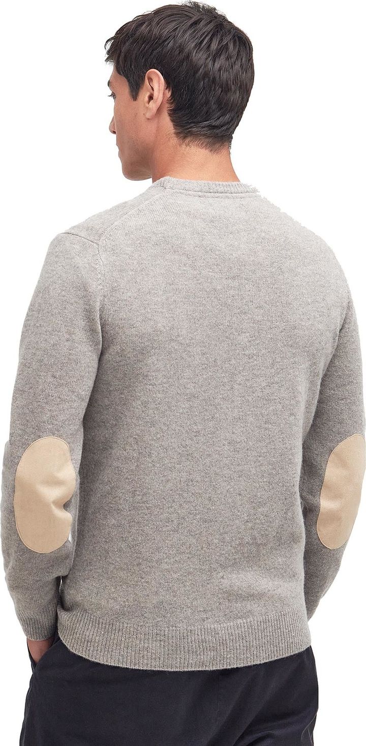Barbour Men's Essential Crew-Neck Jumper Stone Barbour