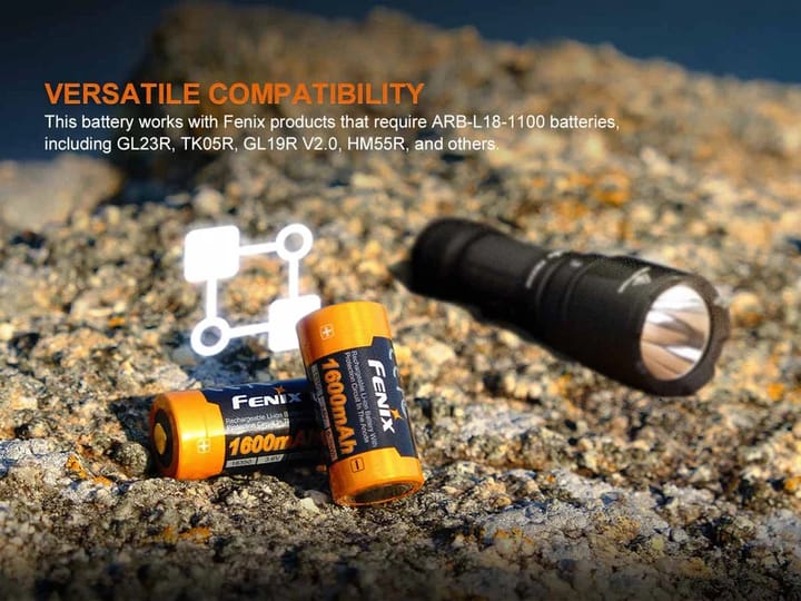 Fenix Fenix Arb-L18-1600 18350 Batteri 1600 Mah Orange Fenix