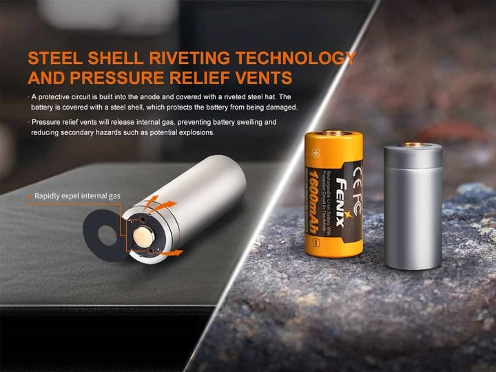 Fenix Fenix Arb-L18-1600 18350 Batteri 1600 Mah Orange Fenix