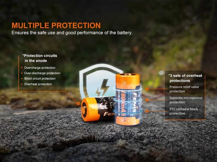 Fenix Fenix Arb-L18-1600 18350 Batteri 1600 Mah Orange Fenix
