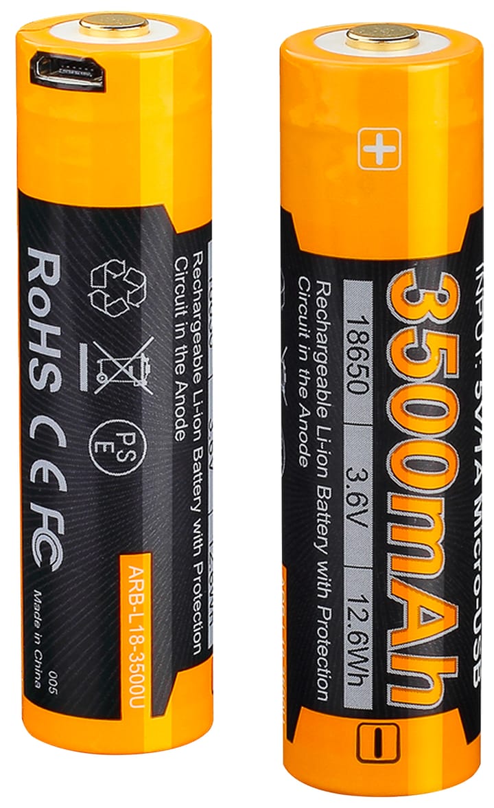 Fenix Fenix 18650 Batteri 3500 Mah Usb Lades Med Micro-Usb Fenix Fenix Fenix 18650 Batteri 3500 Mah Usb Lades Med Micro-Usb Fenix
