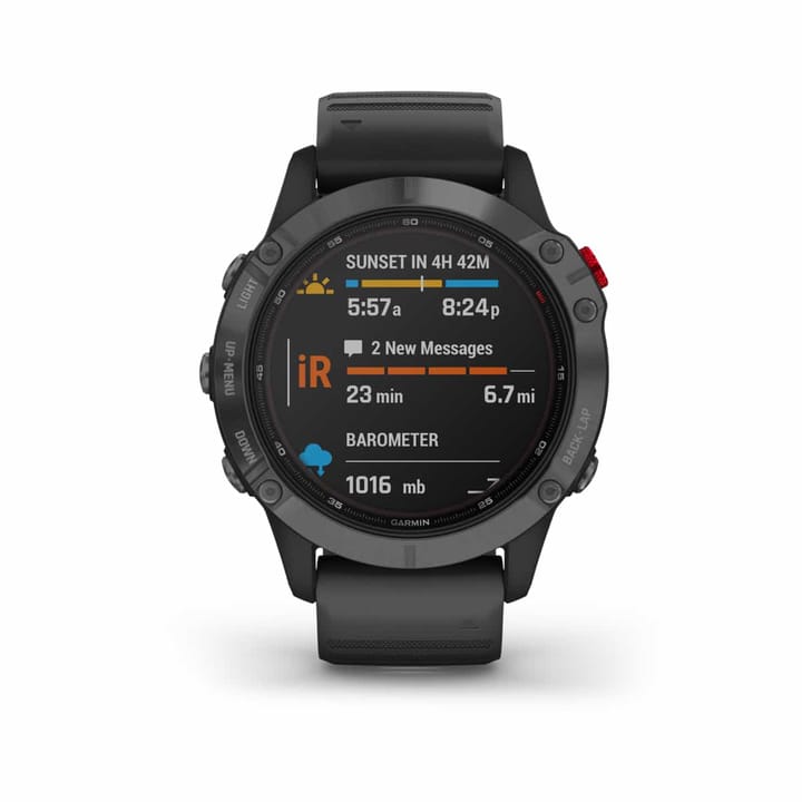 Garmin Fenix 6 Pro Solar Slate Gray W/Black Band Garmin Garmin Fenix 6 Pro Solar Slate Gray W/Black Band Garmin
