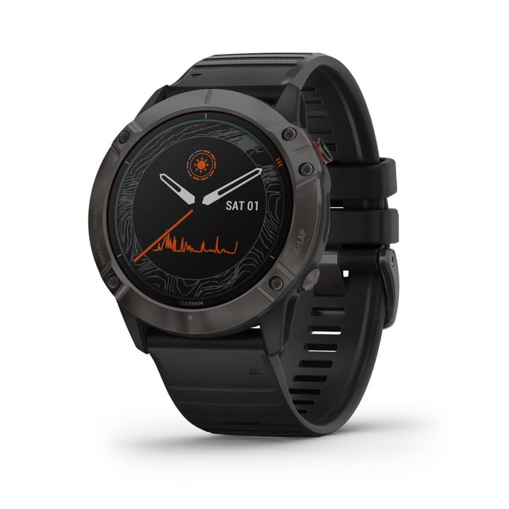 Garmin Fenix 6x Pro Solar Ti Gray Dlc W/Black Band Garmin Garmin Fenix 6x Pro Solar Ti Gray Dlc W/Black Band Garmin
